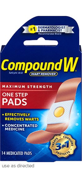 how to use compound w wart pads