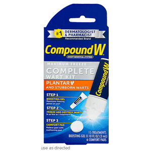 how to use compound w liquid for warts