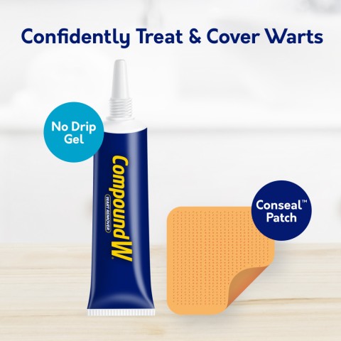 Compound W Gel + Conseal confidently treats & covers warts