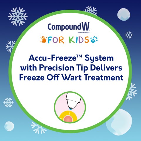 Compound W Freeze Off for Kids Accu-Freeze system with precision tip delivers freeze off wart treatment