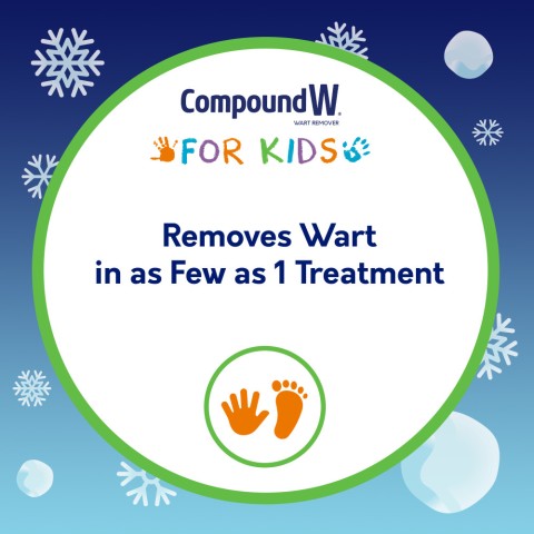 Compound W Freeze Off for Kids removes warts in as few as 1 treatment