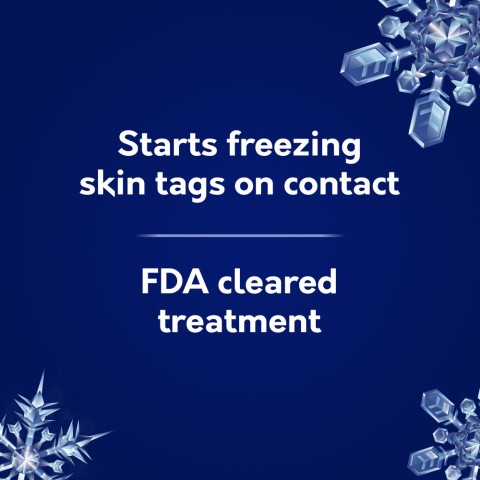 Compound W Freeze Off Skin Tag Remover starts freezing skin tags on contact