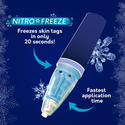 Compound W Nitro Freeze Skin Tag Remover freezes skin tags in only 20 seconds