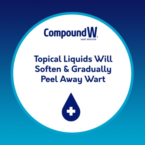 Compound W Fast Acting Liquid softens & gradually peels away warts