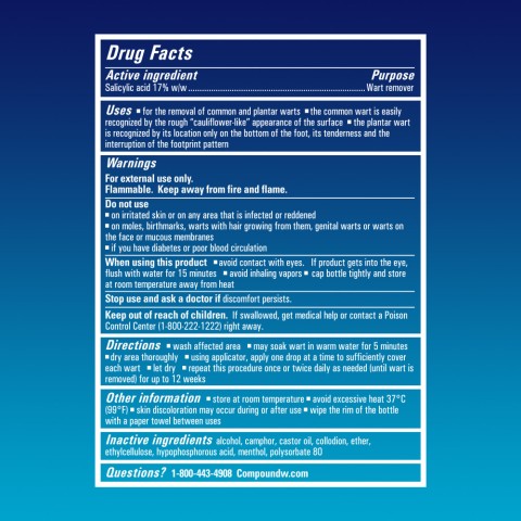 Compound W Fast Acting Liquid drug facts